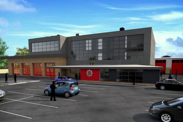An artist's impression of the new Sleaford fire station. EMN-160111-120838001