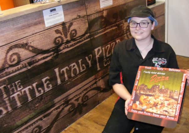 Celebrating making it to the Danielle Holliday, manager of the Little Italy Pizza Co Sleaford branch. EMN-160711-125443001