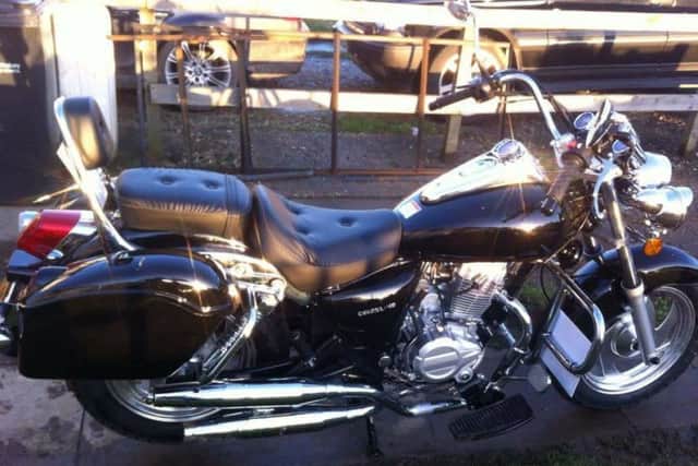 The stolen motorbike.