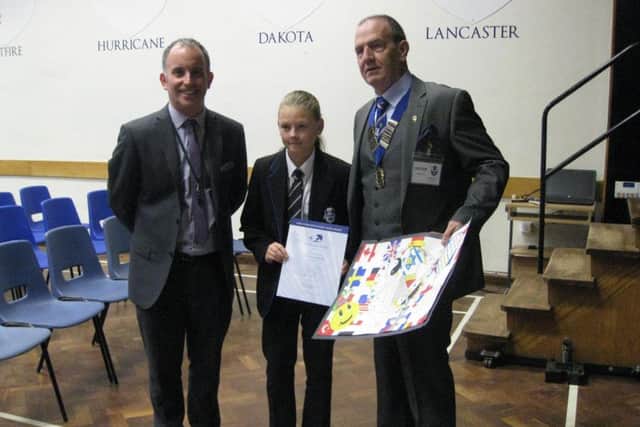 Lions president Neil, with Richard Thomas and Olivia Hawley EMN-160311-145118001
