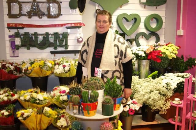 Sharon inside her new shop in the New Market Hall in Louth.