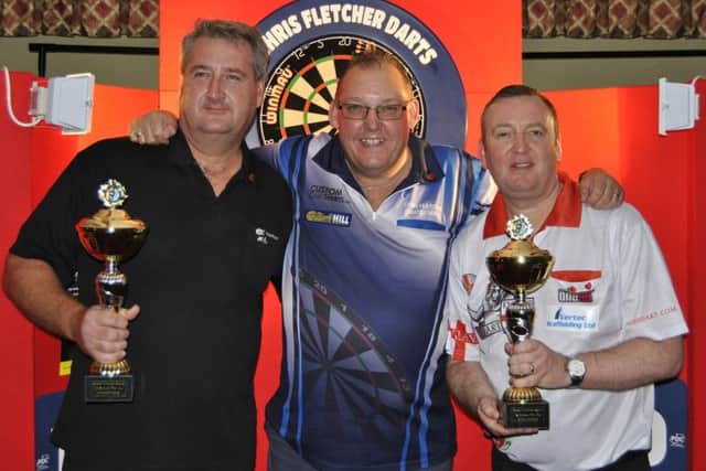Dore and Durrant with organiser Chris Fletcher.