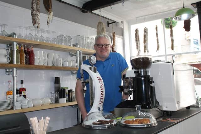 Simon Ducker inside his new eatery in Louth's New Street.