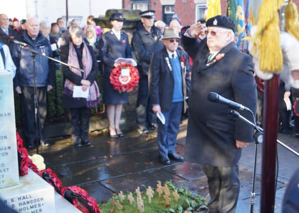 Tom Hine laid a wreath on behalf of the Market Rasen Veterans' Breakfast Club EMN-161114-084638001