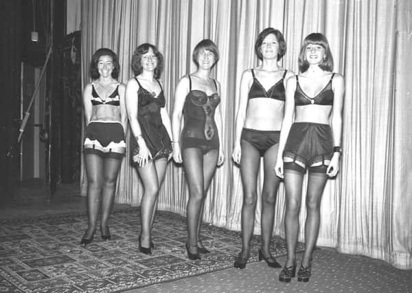 Scene from the Halls charity lingerie and fashion show at Blackfriars in 1976. EMN-161011-095814001