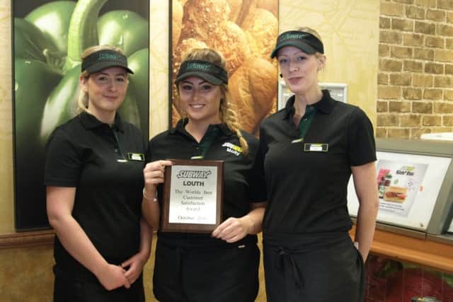 Staff members Beckie Wright, manager Molly Rhodes and Beki Livingston.