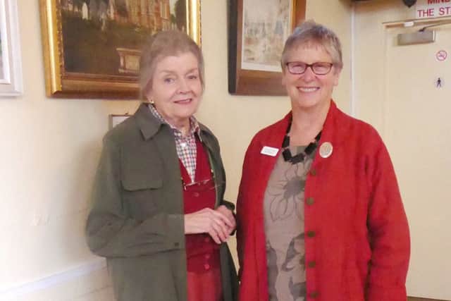 Lincolnshire North Federation of WIs chairman Chris Morgan, right, with Holton le Moor WI president Megs Graham-Rack EMN-161117-102359001