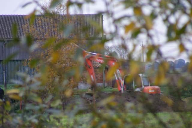 The search for missing man Michael Hewerdine's remains at East Heckington. EMN-161115-123313001