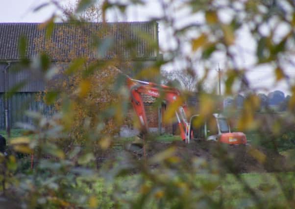 The search for missing man Michael Hewerdine's remains at East Heckington. EMN-161115-123313001