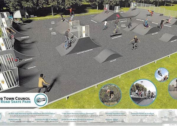 An artist's image of how the redesigned skate park in Sleaford will look. EMN-161121-133754001