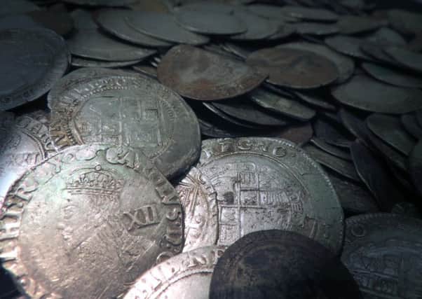 Hoard of coins from the English Civil War found buried near Ewerby. EMN-161116-130314001