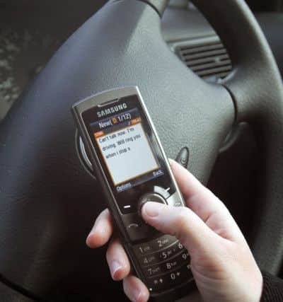 Texting while driving.