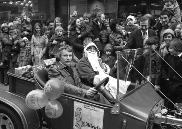 Father Christmas arrives in Boston in 1976.