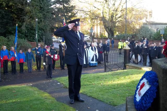 Royal British Legion volunteers at the Remembrance Day parade in Spilsby on Sunday had no idea a callous thief had stolen a collection box from them. ANL-161118-114427001
