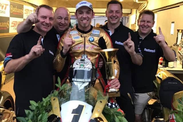 Hickman celebrates back-to-back Macau GP wins.