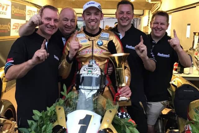 Hickman celebrates back-to-back Macau GP wins.