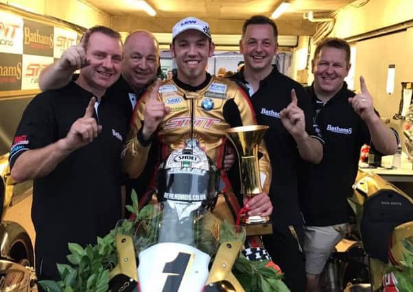 Hickman celebrates back-to-back Macau GP wins.