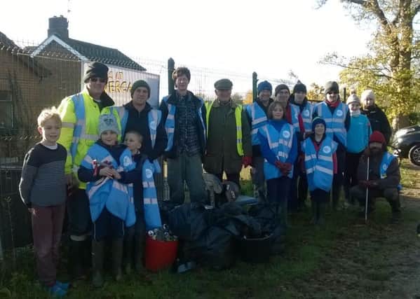 Some of the volunteers who helped clean up Horncastle's two rivers EMN-161123-151541001