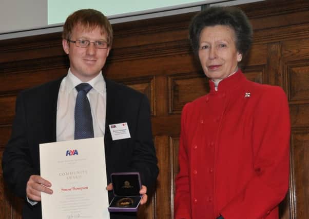 Simon was one of only nine to receive the outstanding contribution award from Princess Anne EMN-161124-123718002
