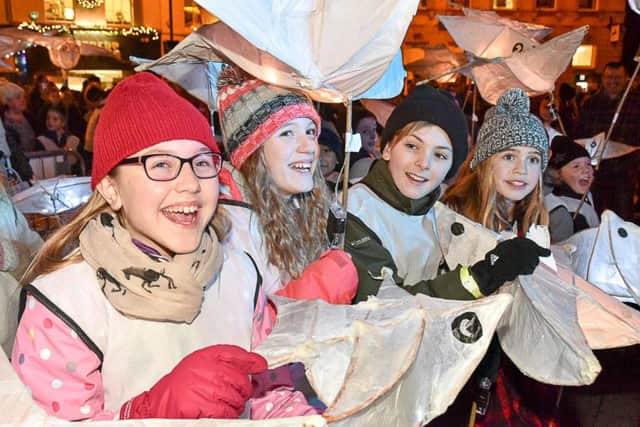 Youngsters enjoying the illuminate parade.