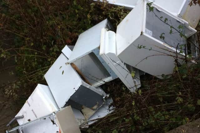 These fridges were recently found dumped in Stewton Lane, Louth.