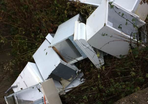 These fridges were recently found dumped in Stewton Lane, Louth.