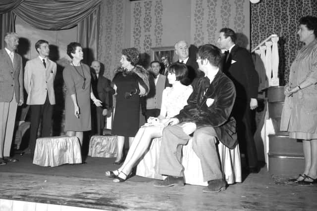 Rehearsals for the Boston Playgoers production of Dear Charles.