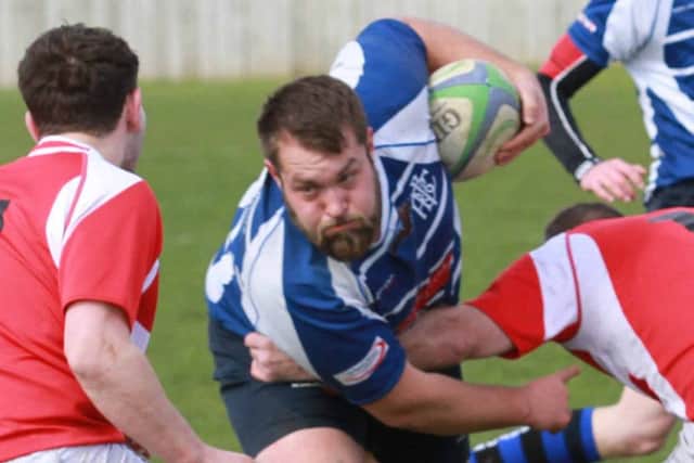 Alex Hough pictured in recent action for Boston RFC. Photo: David Dales.