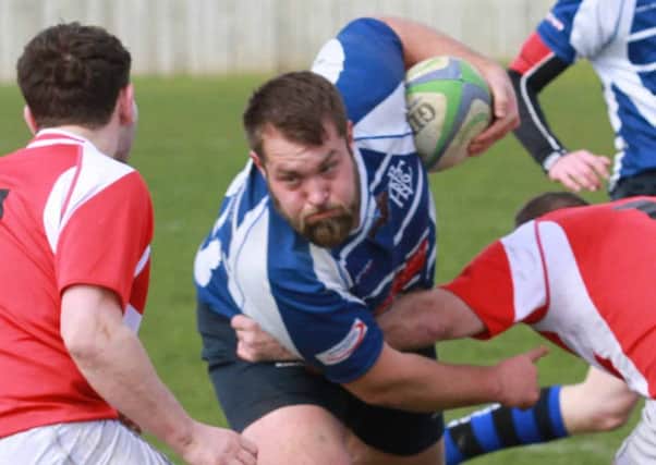 Alex Hough pictured in recent action for Boston RFC. Photo: David Dales.