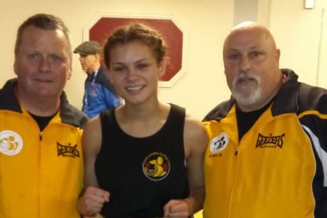 Gel Finch with coaches Crock Goddard and John Sutton.