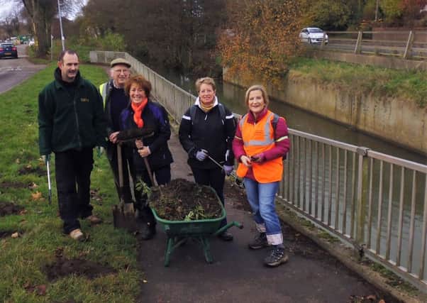 Members of Horncastle Walkers are Welcome Group have been out and about tidying the town. EMN-161129-144128001
