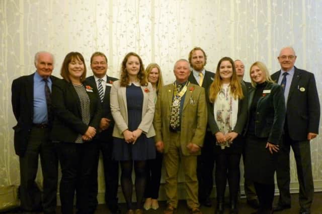 The Rotary Club of Sleaford Kesteven with St George's students and staff from both schools EMN-161130-120958001