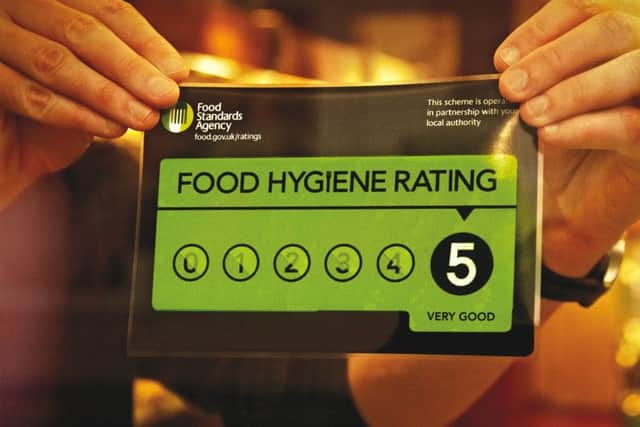 An example of a Fooyd Hygiene Rating label.