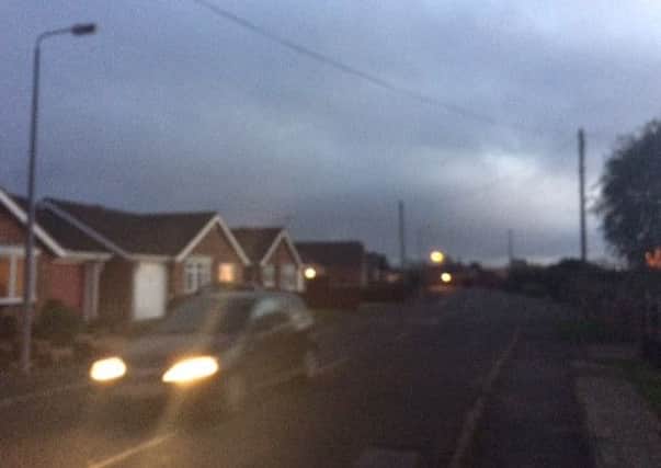The corner in Beacon Road, Skegness, where residents claim lights have been out since August. ANL-160612-122817001