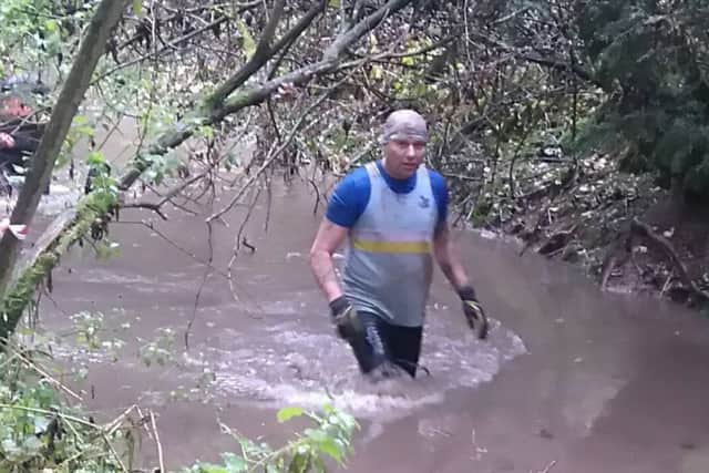 Carl Musson up to his waist in water during the November Nutter EMN-160112-121539002