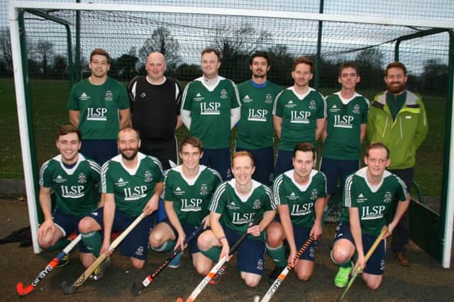 Brigg Hockey Club Men's First Xl before their 4-0 win against Boston Spa.