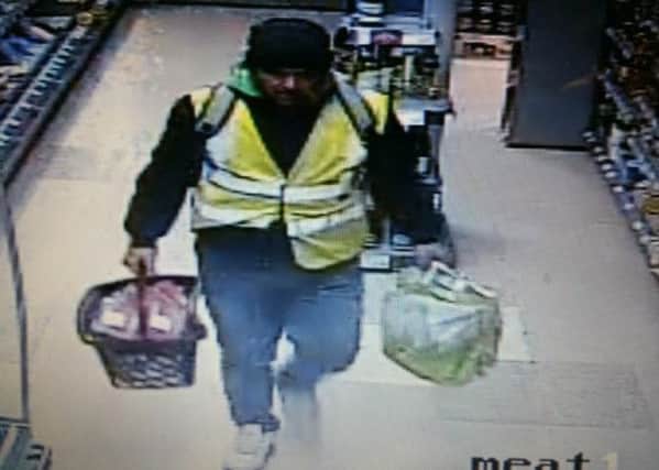 CCTV released by police in relation to a meat theft at the Co-operative, on West Street. EMN-160112-161935001