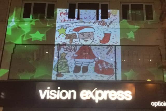Images projected from the second projector.