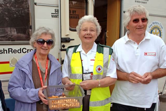 Representatives from the Horncastle branch of the Red Cross: Shelia Snelling, Betty Morton and Tony Bark.EMN-161213-104143001