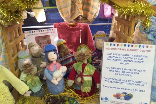 The nativity scene set to be raffled at Alford Craft Market Centre.