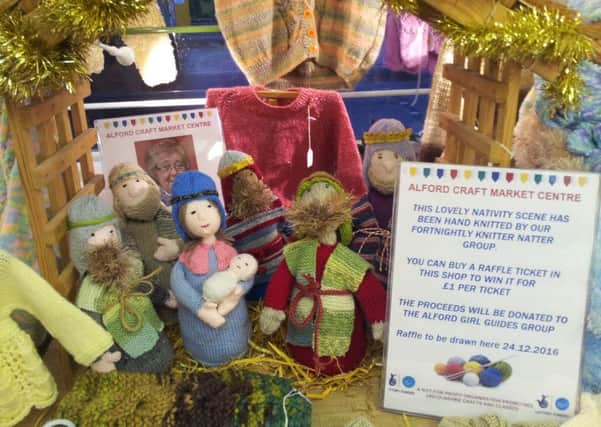 The nativity scene set to be raffled at Alford Craft Market Centre.
