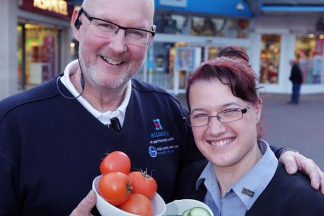 Hildreds centre manager Steve Andrews and Zoe Feeney, of The Cottage Loaf Café. Picture: Tim George