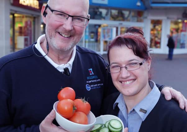 Hildreds centre manager Steve Andrews and Zoe Feeney, of The Cottage Loaf CafÃ©. Picture: Tim George