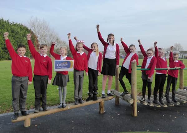Hawthorn Tree Primary School celebrate their 'good' Ofsted report.