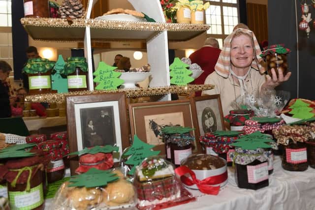Gay Crawford with her homemade produce, from Primrose Patch at Spilsby Cracker Day. MSKP-031216-22 ANL-160512-154741001