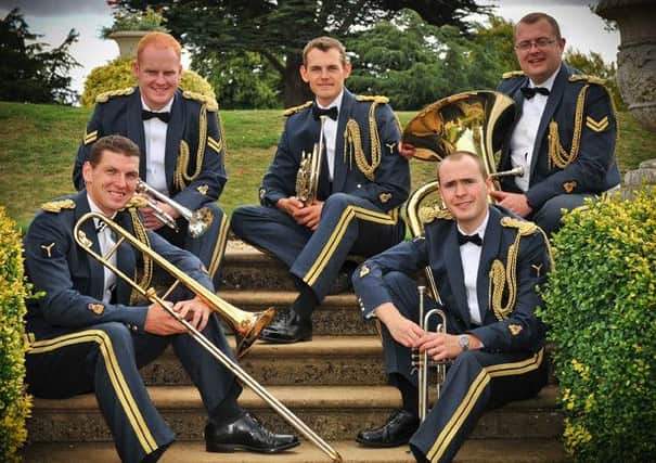 Band of RAF College Cranwell Brass Quintet. Photo: Gordon Elias, RAF Cranwell. EMN-160612-113541001