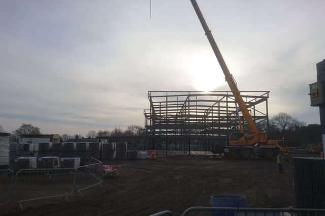 Construction is moving forward apace on the new Sleaford fire station. EMN-161112-173230001