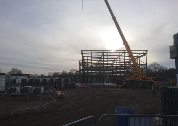 Construction is moving forward apace on the new Sleaford fire station. EMN-161112-173230001