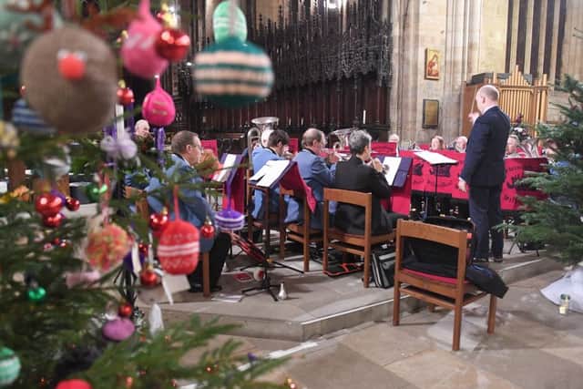 Light of Life Service for Butterfly Hospice, at Boston Stump. Swineshead Silver Band.