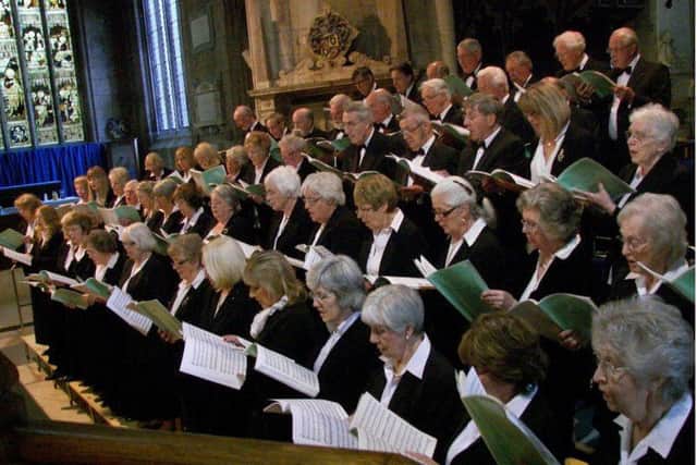 Sleaford Choral Society members performing at a concert last year EMN-160912-095017001
